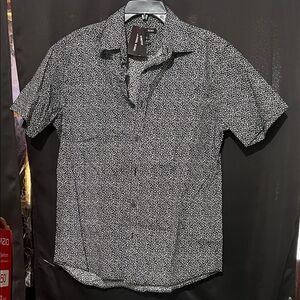 Michael Kors Black and White Floral Shirt